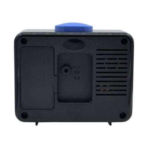 Left. Seiko - Seiko 3.5" Akarui Alarm Clock, Blue - Blue.