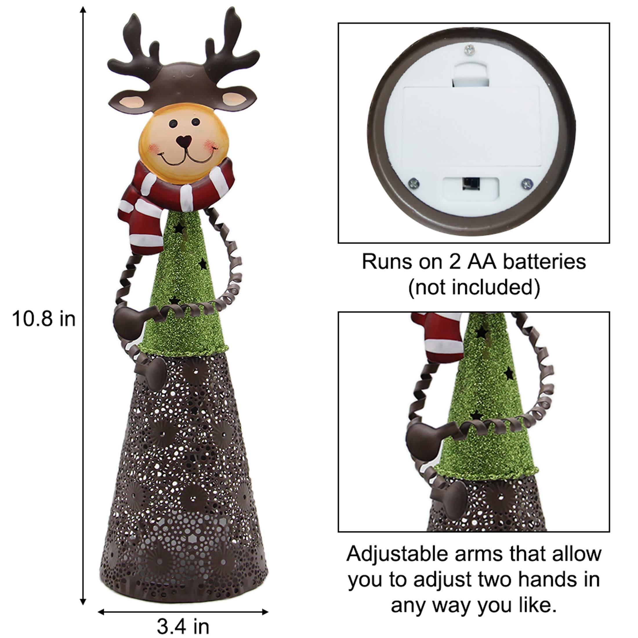 10.8 in  
Runs on 2 AA batteries (not included)  
3.4 in  
Adjustable arms that allow you to adjust two hands in any way you like.