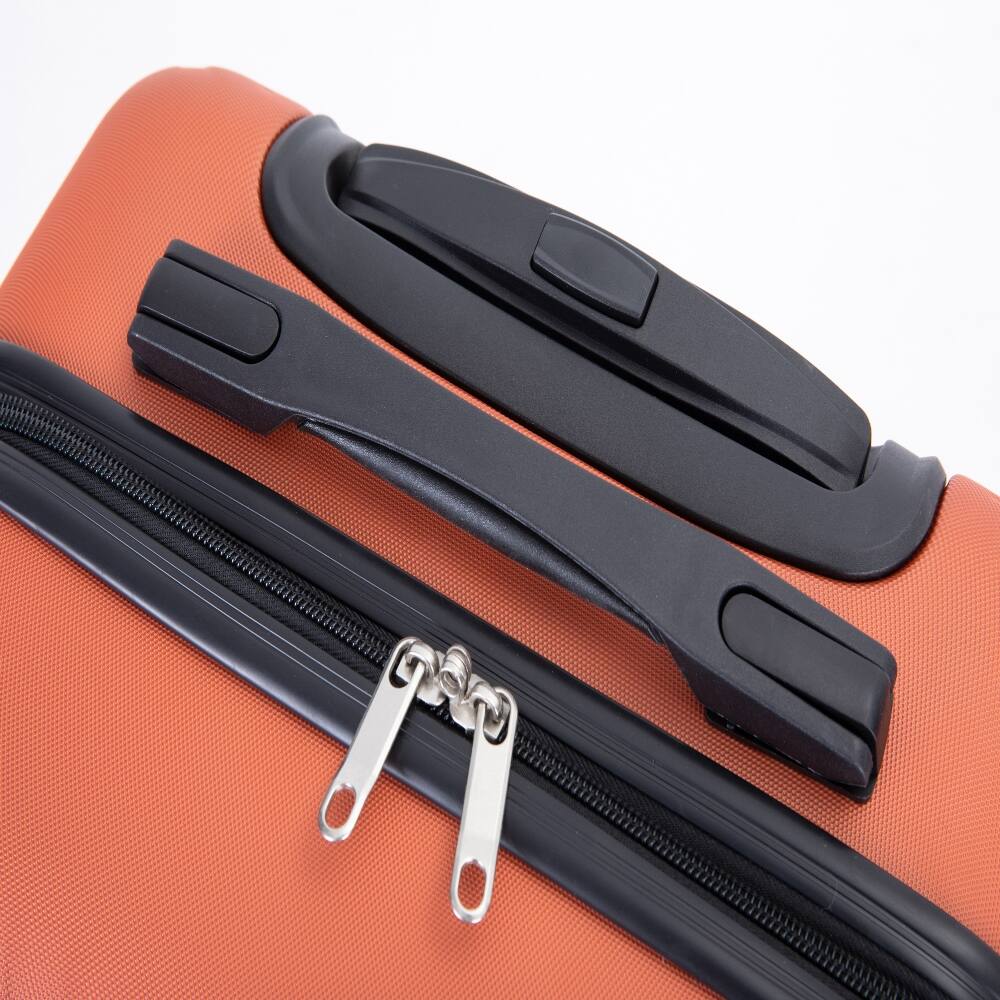 Alt View 7. Ropilly - Ropilly 4-Piece Luggage Set Dark Orange Hard Case Luggage with 14 Inch Makeup Box - Dark Orange.