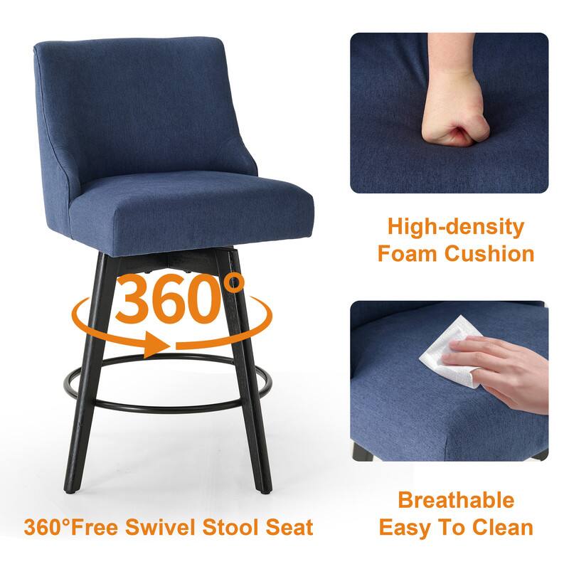 360° High-density Foam Cushion  
360° Free Swivel Stool Seat  
Breathable  
Easy To Clean