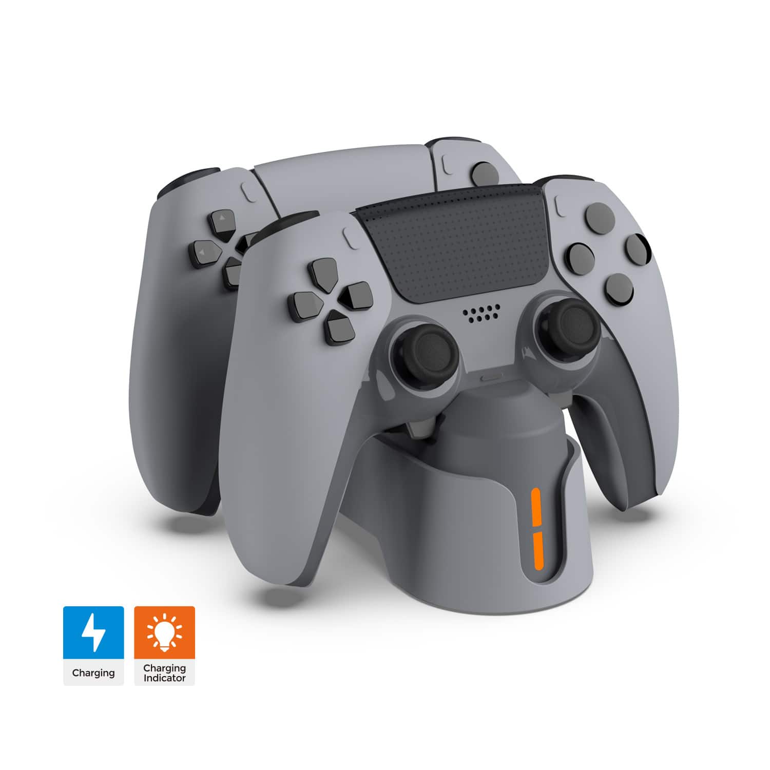 Cluzine - PS5 Elite Controller Dual Charging Dock P5 LED Indicator Pin Contact Charger Station