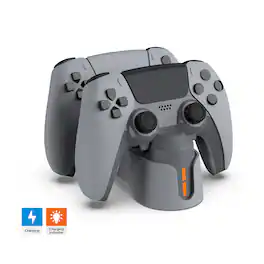 Cluzine - PS5 Elite Controller Dual Charging Dock P5 LED Indicator Pin Contact Charger Station
