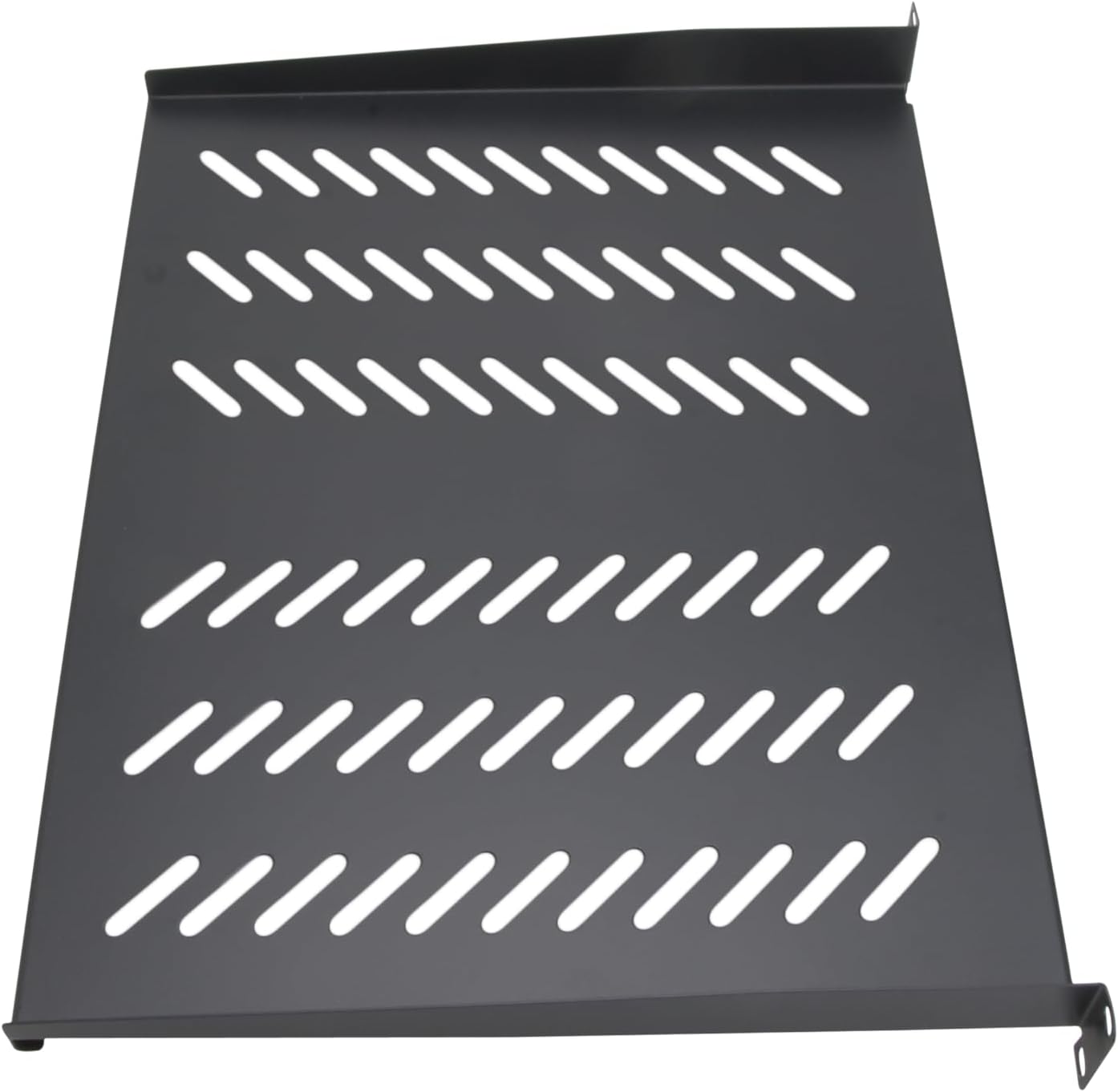 Alt View 1. Cables Direct Online - 1U 19" Cantilever Rack Mount Shelf – Universal Vented Server Tray, 14" Deep, 11 lb Capacity - Black.