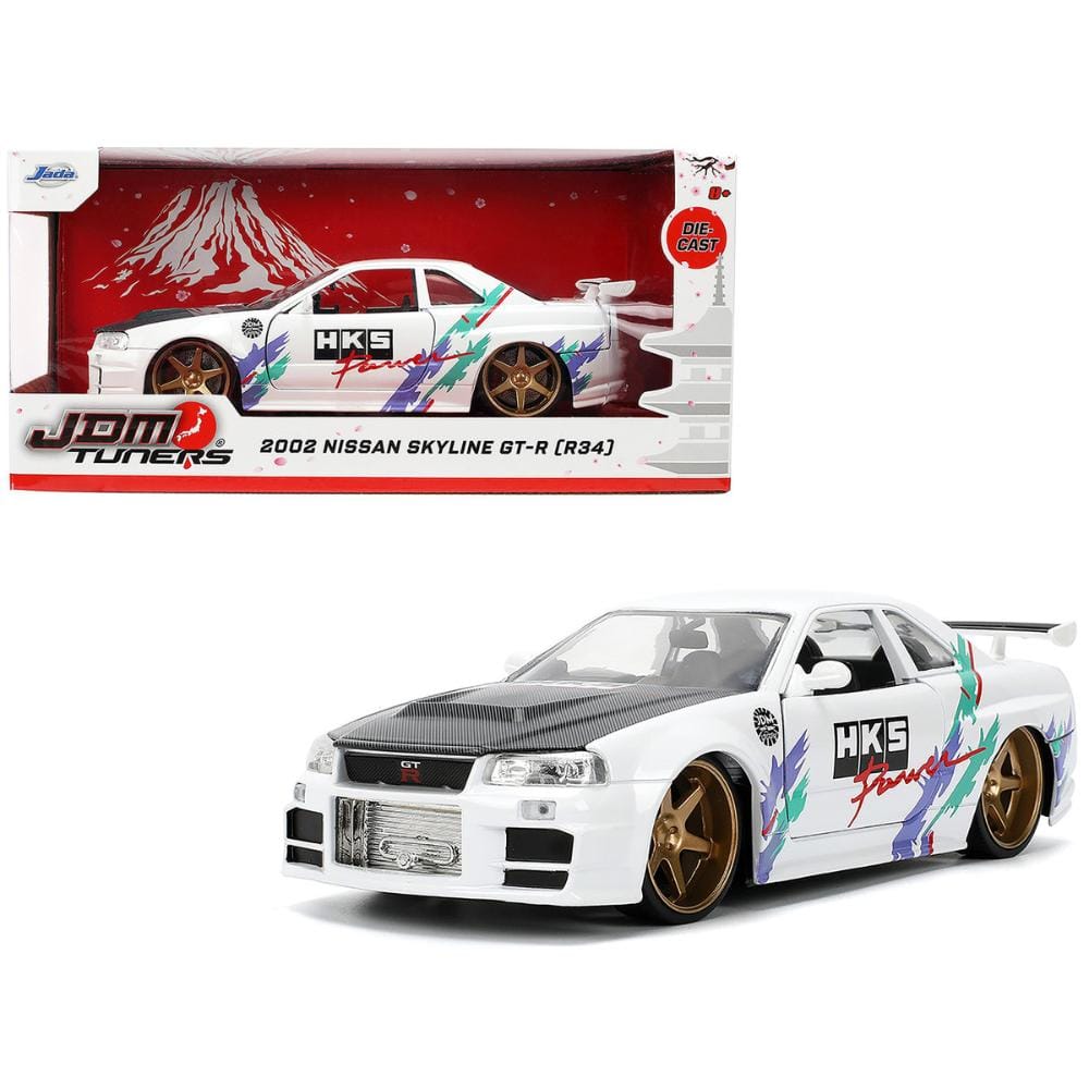 Jada 2002 Nissan Skyline GT R R34 RHD w/ Carbon Hood