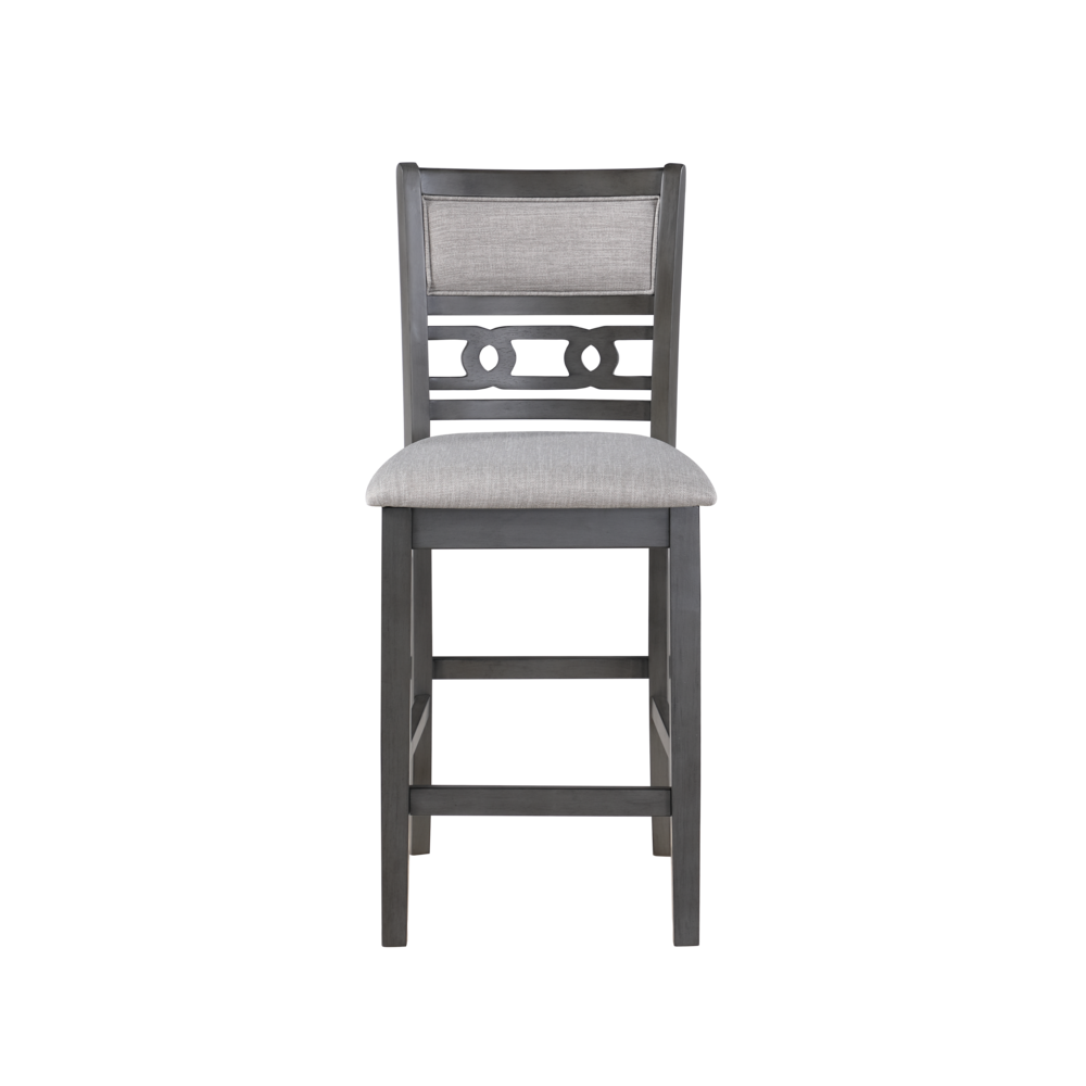 Left. New Classic Furniture - Furniture Gia Solid Wood Counter Chairs in Gray (Set of 2) - Gray.