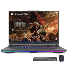 ASUS - ROG Strix G16 16" FHD+ Gaming Laptop,Ryzen 9 8940HX,32GB RAM,1TB SSD+1TB Dock Set,RTX 5070,Backlit,Win11 Pro - Gray