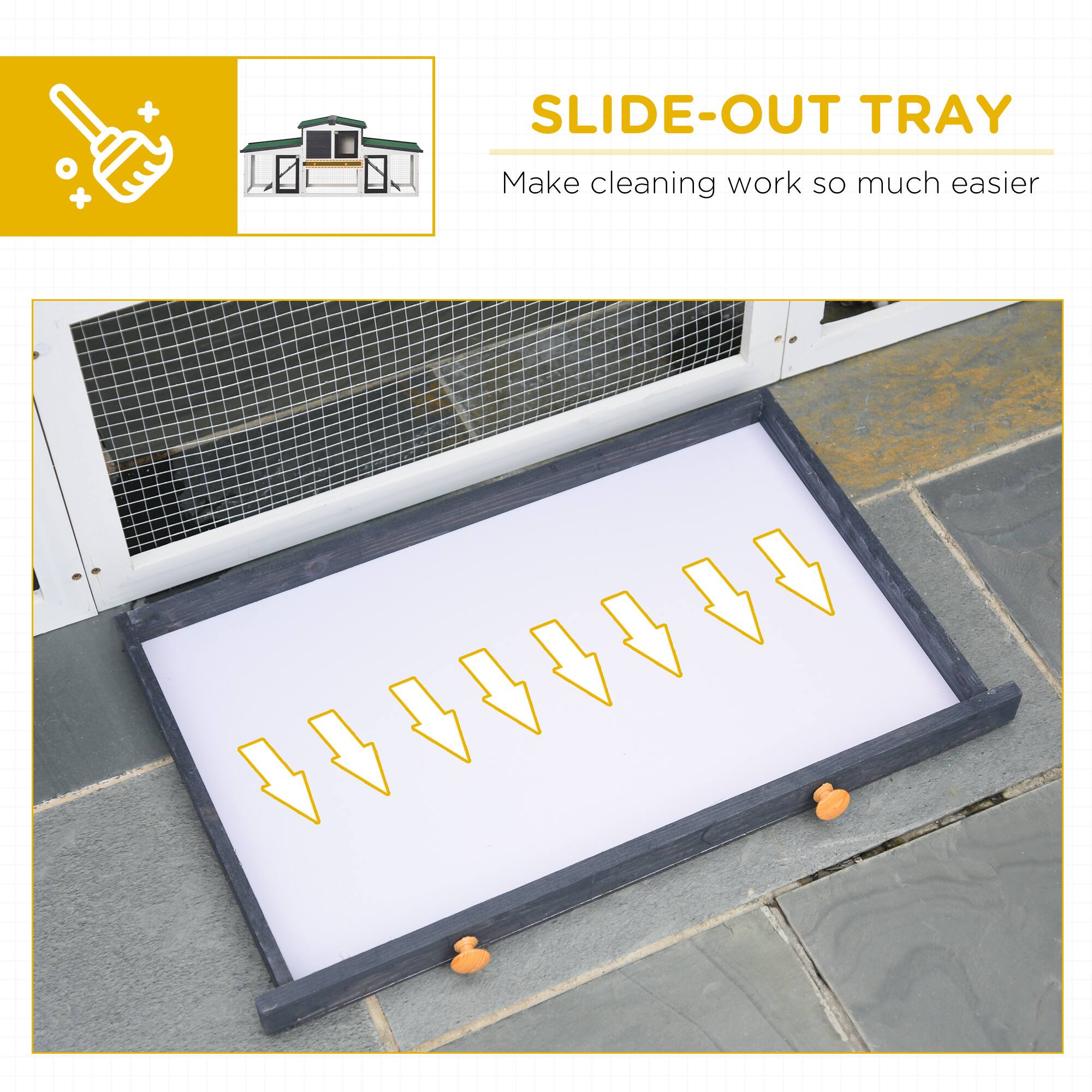 SLIDE-OUT TRAY  
Make cleaning work so much easier