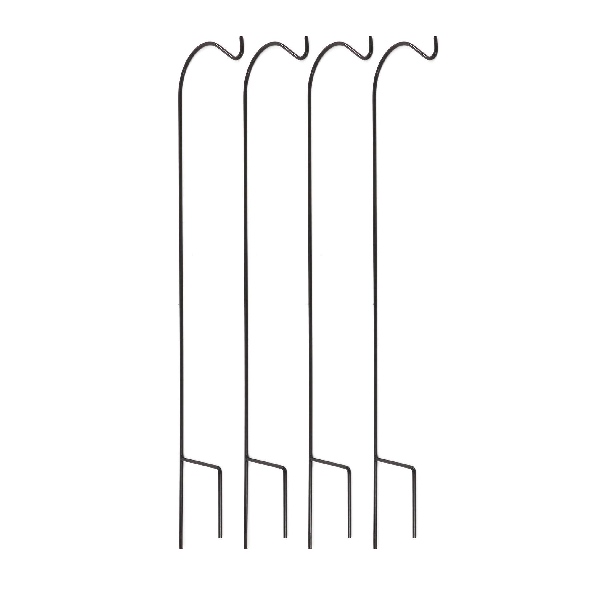 Alt View 10. Ashman - Ashman Shepherd Hook for Plants and Bird Feeders, 65 Inches Tall, 1 Side, 4 Pack - Black.