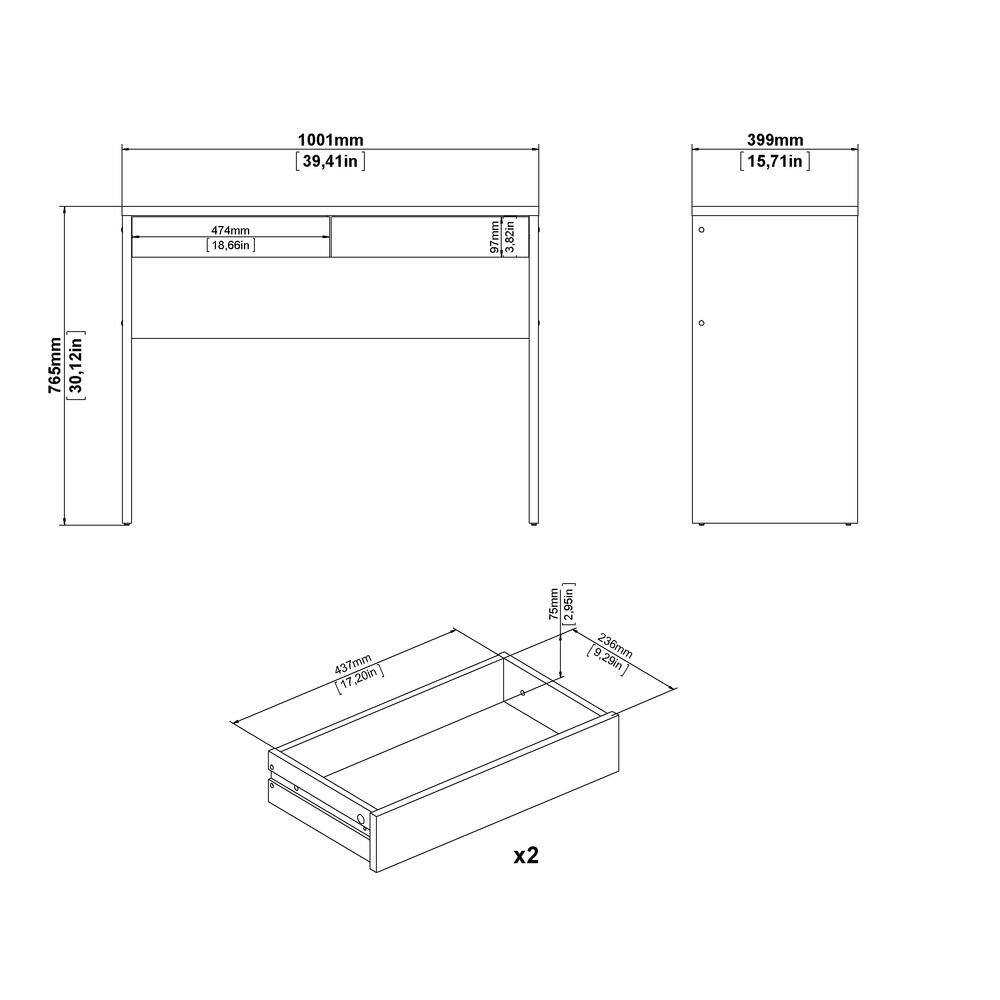 1001mm 39.41in  
399mm 15.71in  
474mm 18.66in  
97mm 3.82in  
765mm 30.12in  
437mm 17.20in  
75mm 2.95in  
236mm 9.29in  
38mm 1.50in  
226mm 8.90in  
x2
