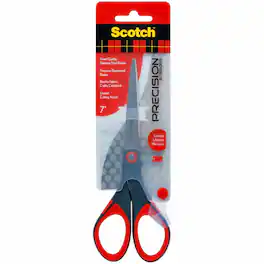 Scotch - Precision Scissors 7" Stainless Steel Gray 1 Each - Red