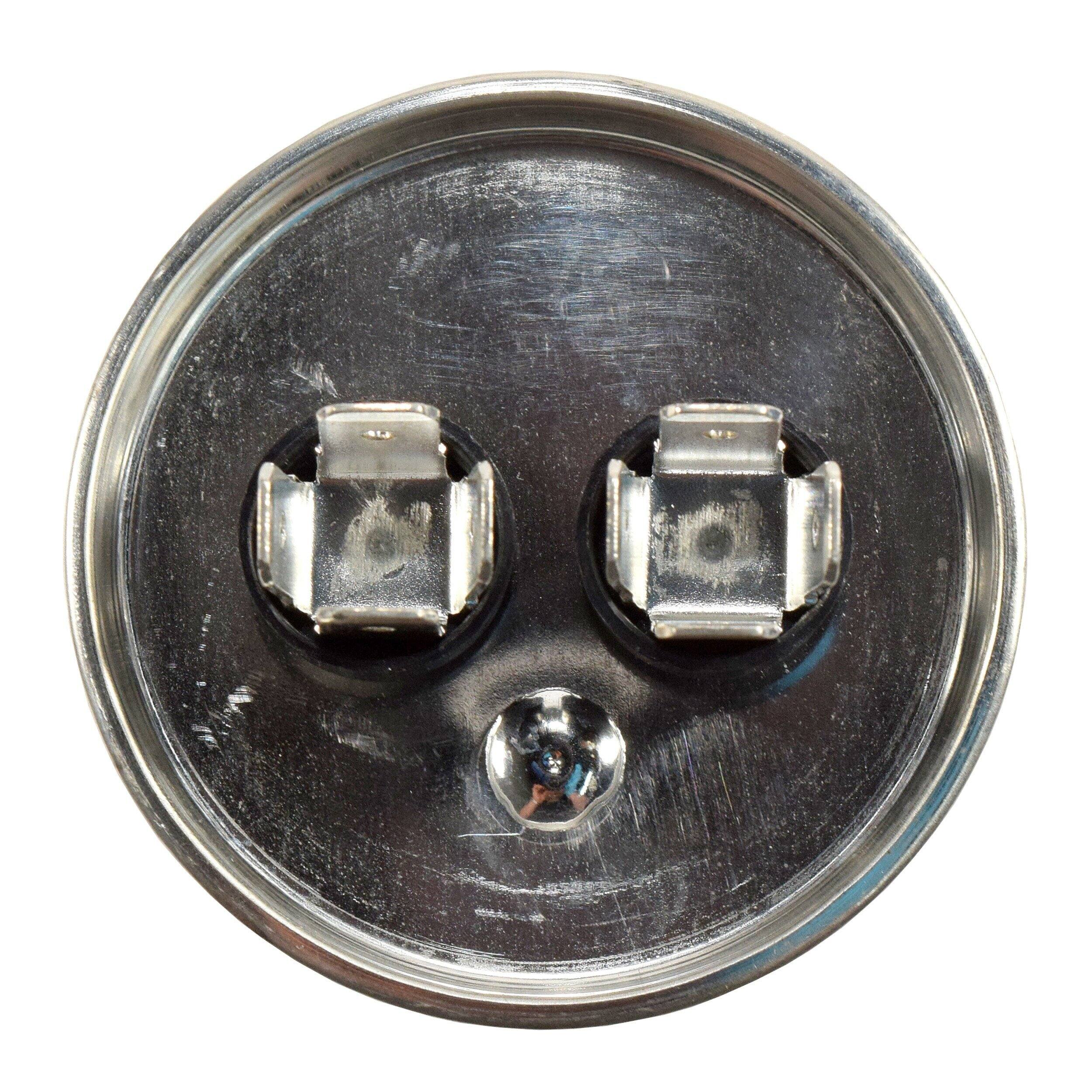 Left. HQRP - 50 uF 370 V AC Motor Run Capacitor - Round CBB65 for Trane Carrier HVAC Blower Compressor.