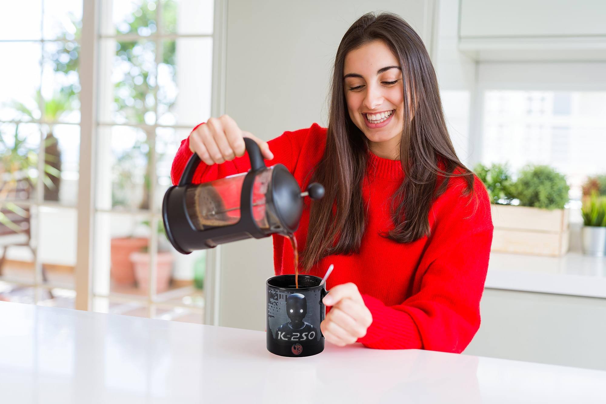 Alt View 4. Star Wars - Star Wars Rogue One K-2SO - 12oz Ceramic Mug - Black.