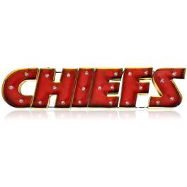 Imperial - Kansas City Chiefs 10'' x 45'' Lighted Recycled Metal Sign - Multicolor