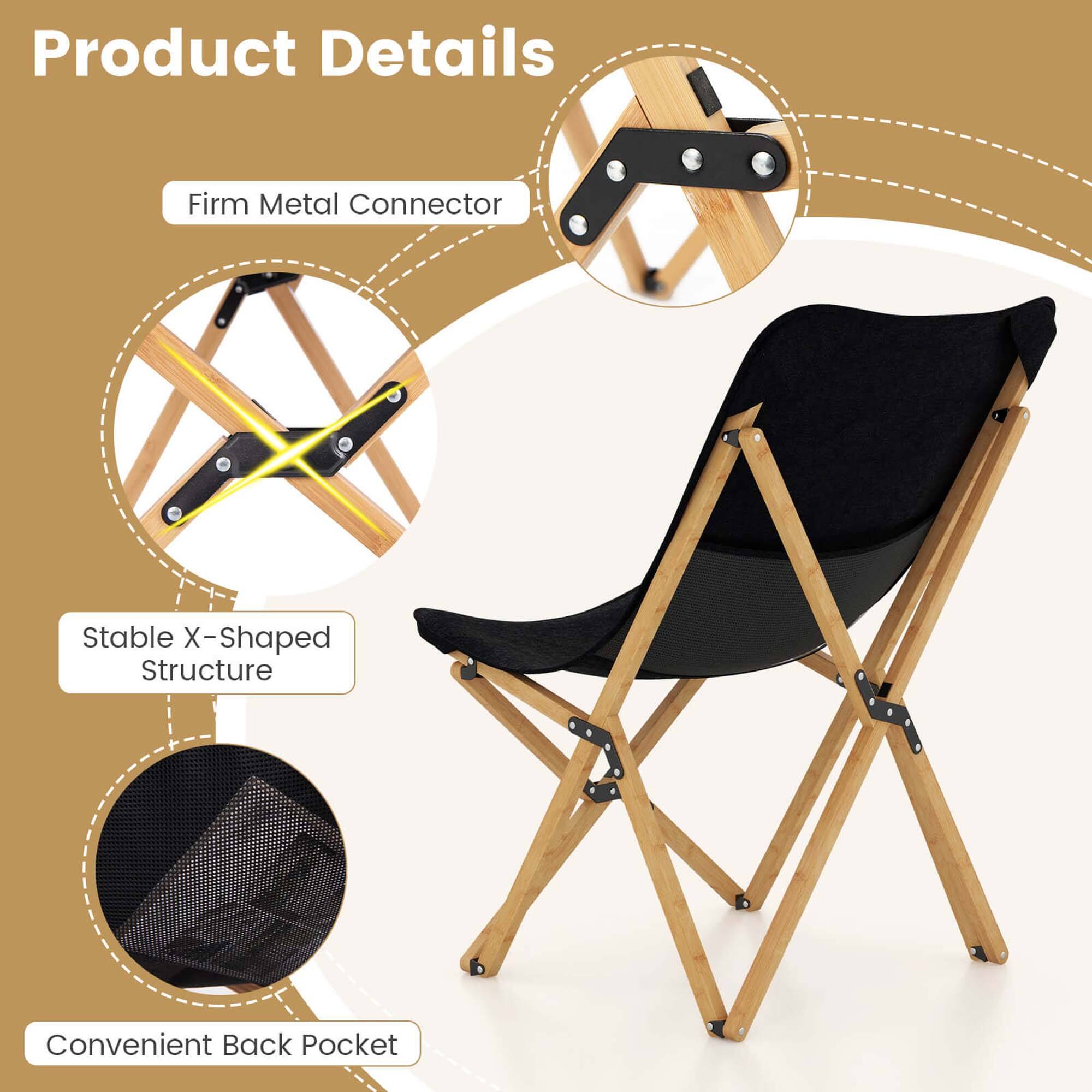 Product Details:
- Firm Metal Connector
- Stable X-Shaped Structure
- Convenient Back Pocket