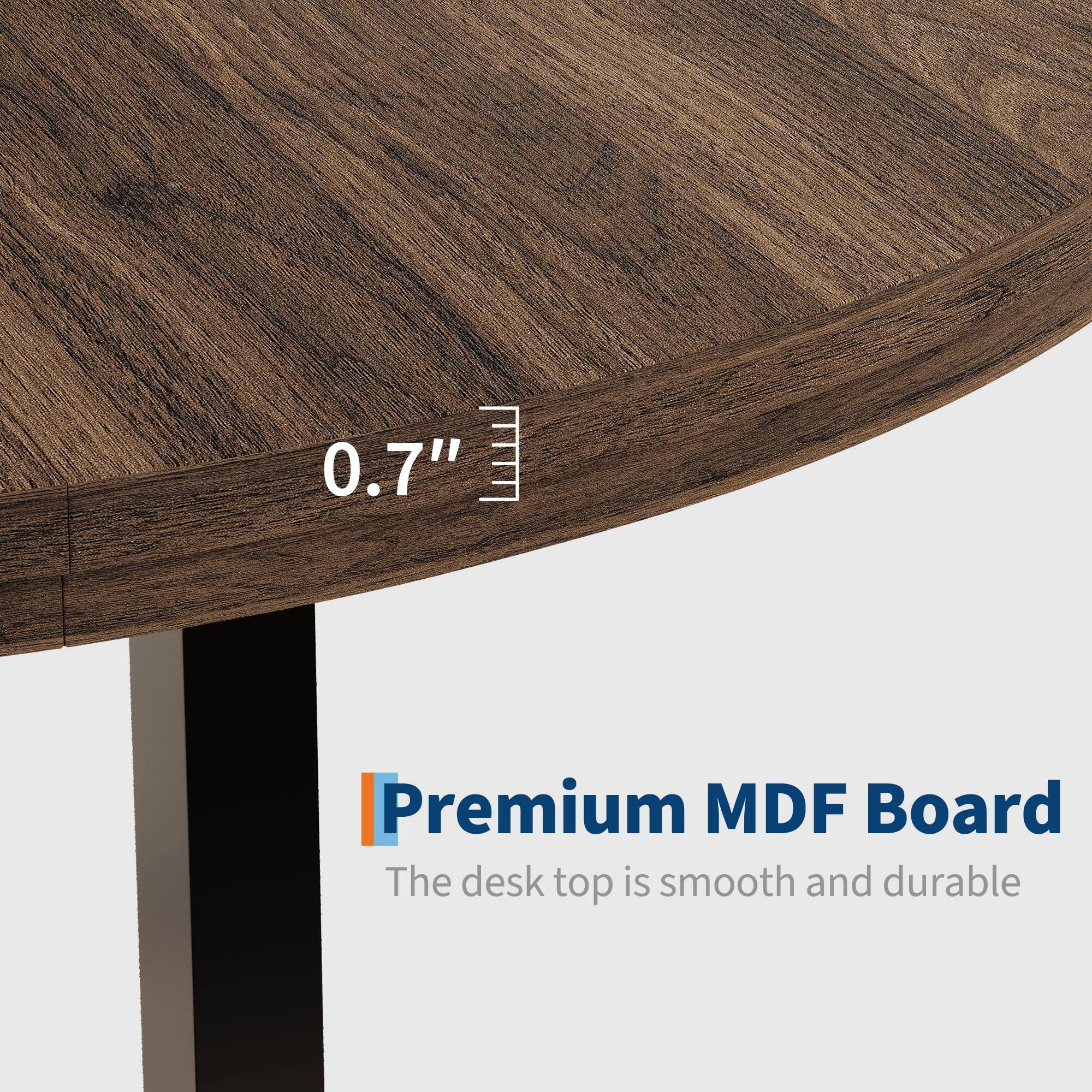 0.7" Premium MDF Board  
The desk top is smooth and durable