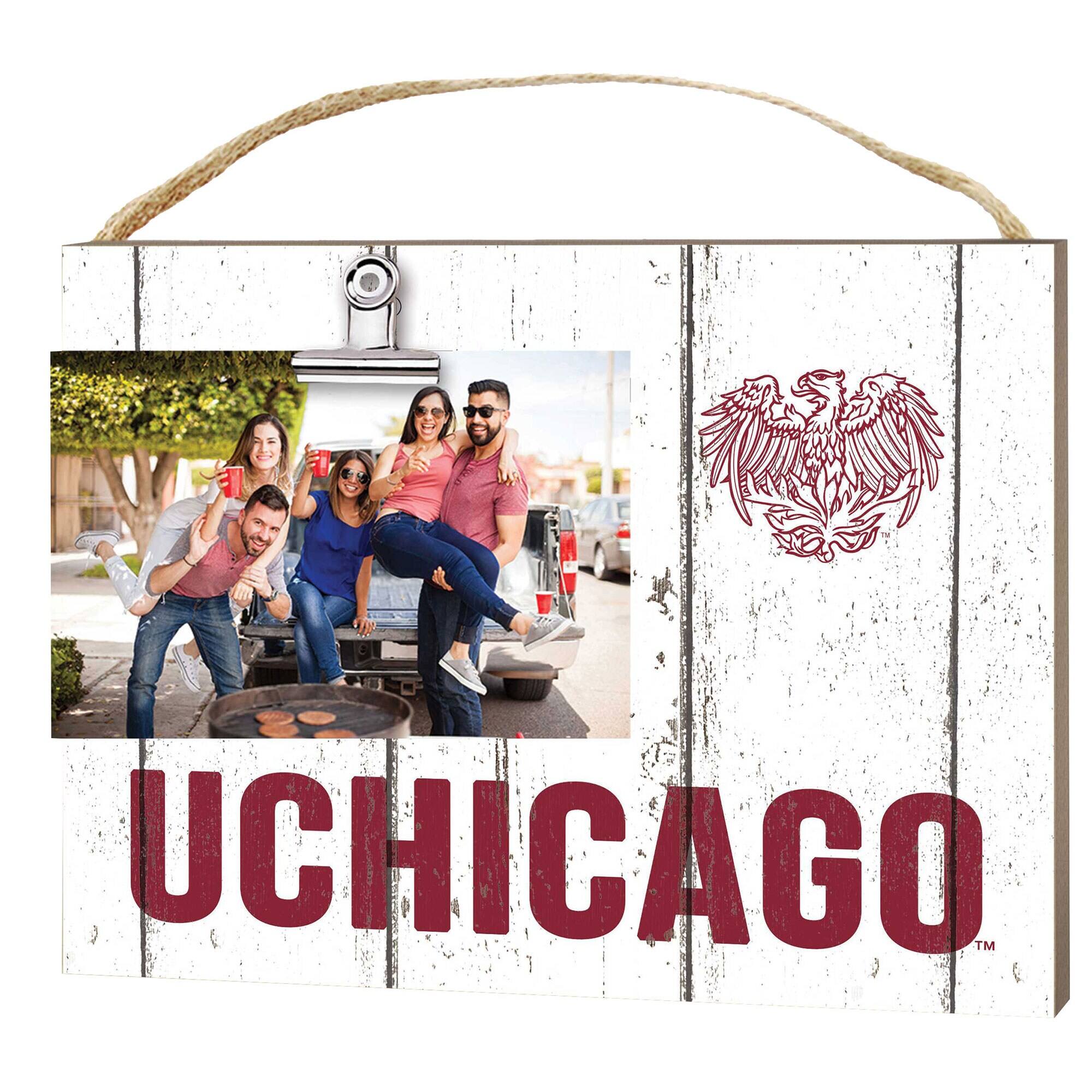 Front. Jardine - UChicago Maroons 8" x 10" Weathered Clip It Frame - White.