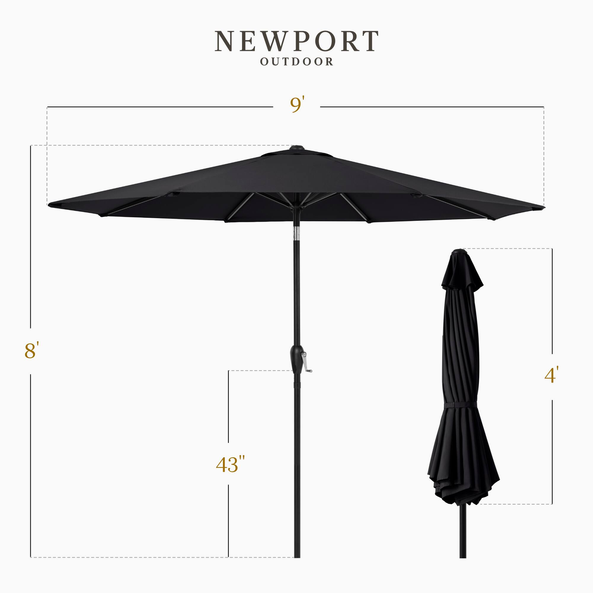 NEWPORT OUTDOOR  
9' 8' 4' 43"