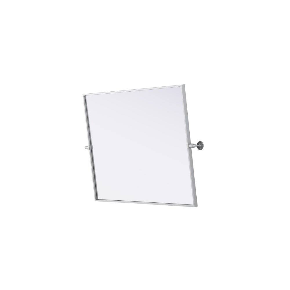 Back. Elegant Kitchen and Bath - Amoura 27X36 Pivot Mirror In Silver - Silver.
