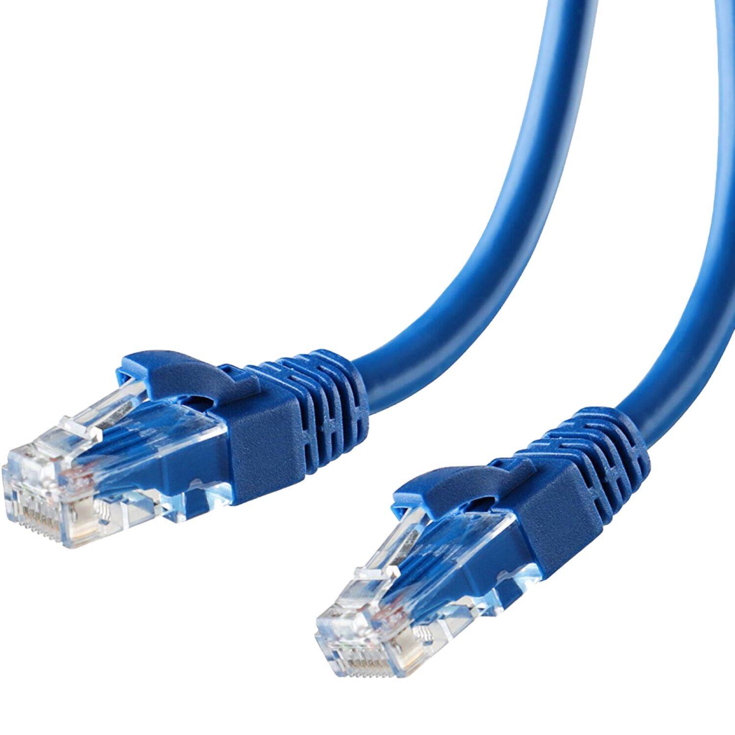 Left. Sanoxy - CAT 6 Ethernet Cable Lan Network CAT6 Internet Modem Blue RJ45 Patch Cord 30ft - Blue.