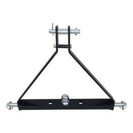 Field Tuff - FTF-013PTH 3 Point Triangle Frame Lawn Tractor Trailer Hitch - Black