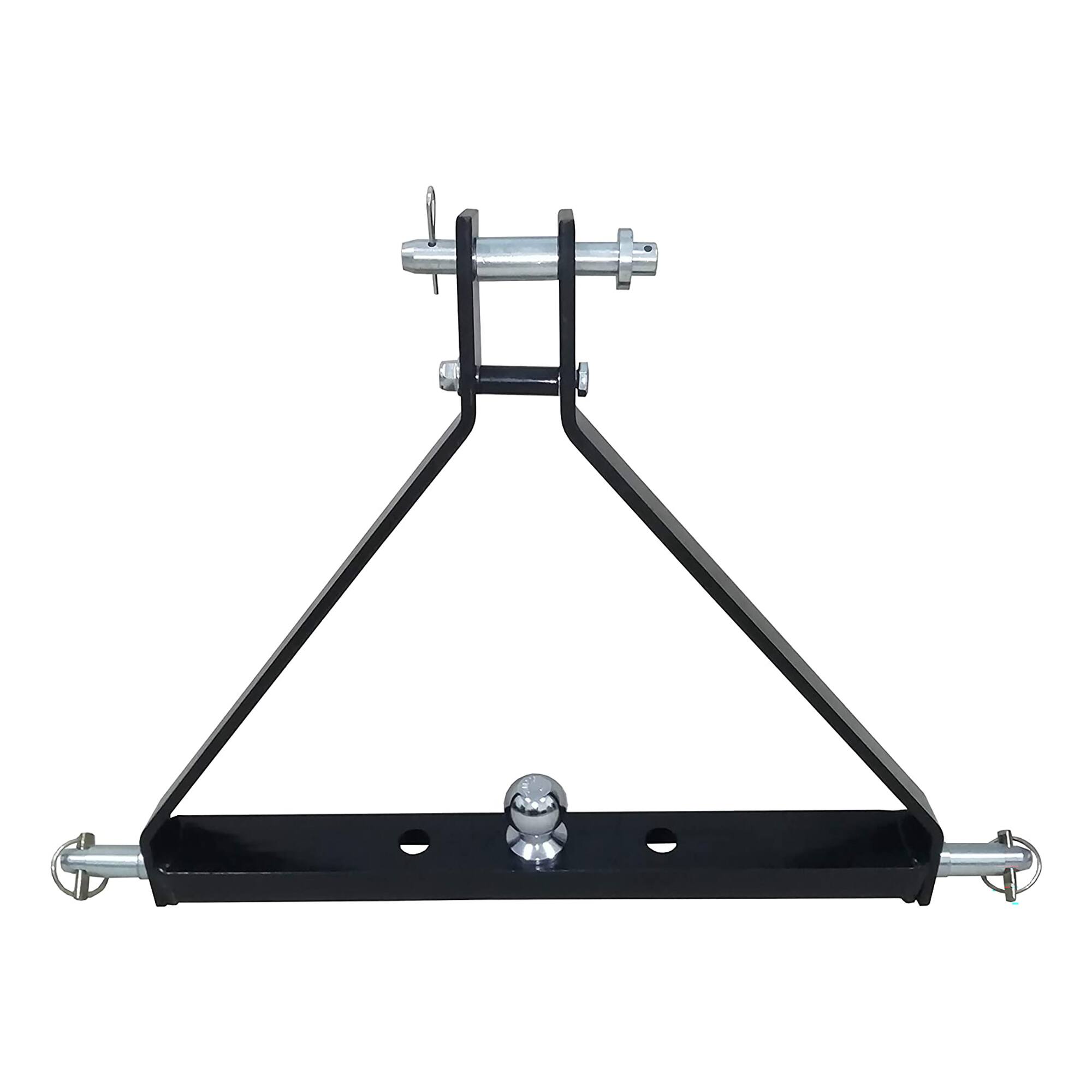 Front. Field Tuff - Field Tuff FTF-013PTH 3 Point Triangle Frame Lawn Tractor Trailer Hitch, Black - Black.