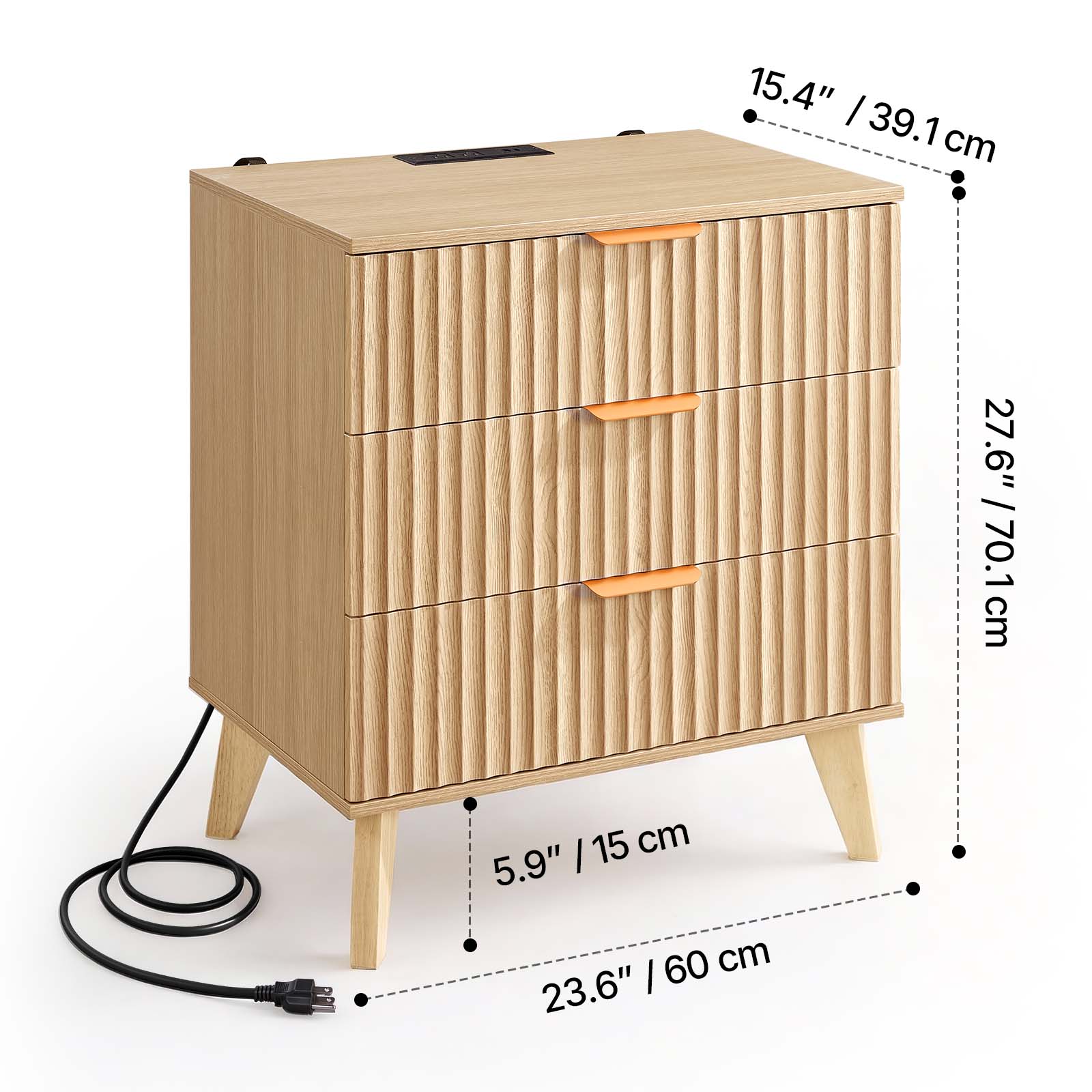 15.4" / 39.1 cm  
27.6" / 70.1 cm  
5.9" / 15 cm  
23.6" / 60 cm