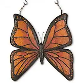 K&K Interiors - Orange and Black Resin Butterfly Arrow Replacement Sign 12 inch - Arrow Sold Separately - Multicolor