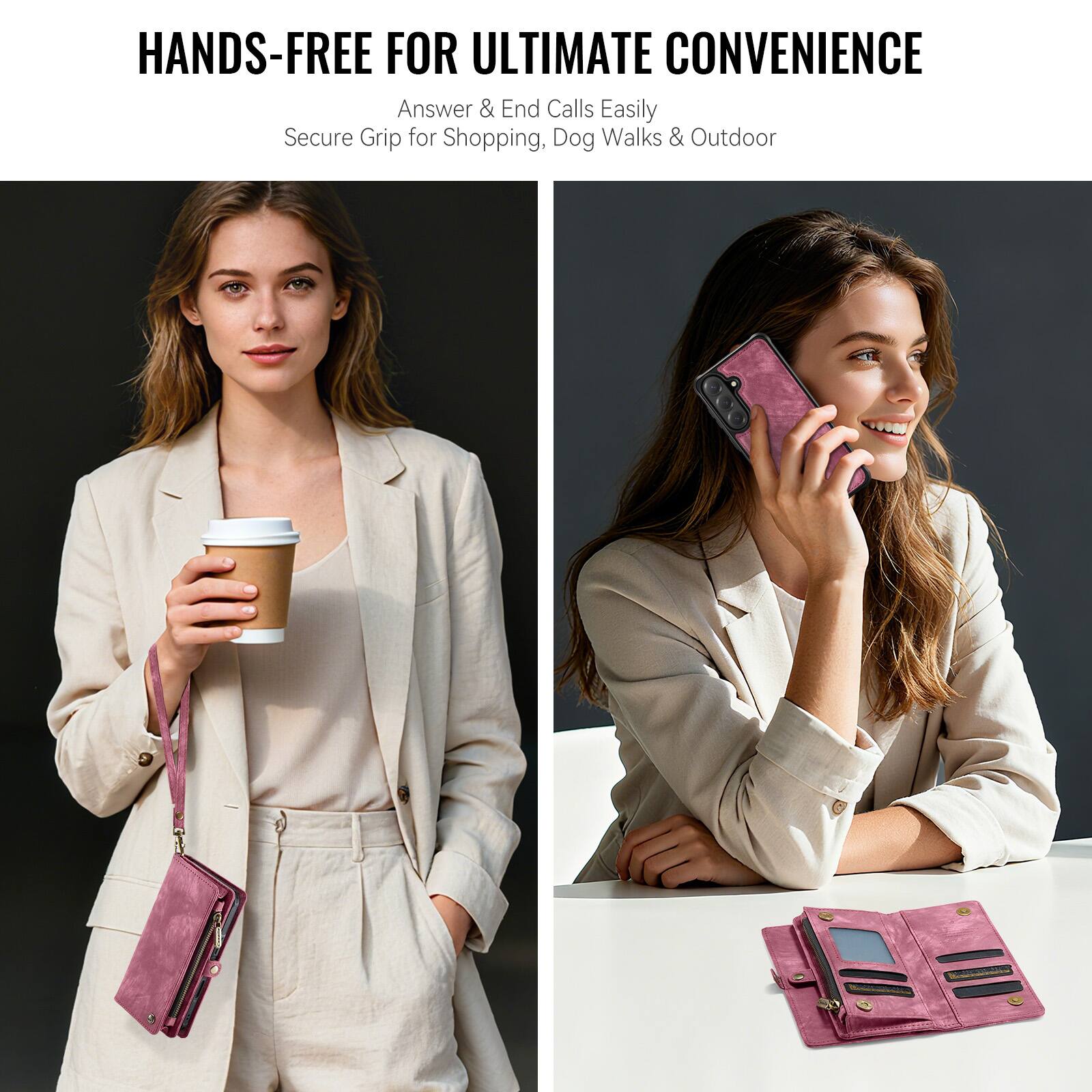 HANDS-FREE FOR ULTIMATE CONVENIENCE  
Answer & End Calls Easily  
Secure Grip for Shopping, Dog Walks & Outdoor