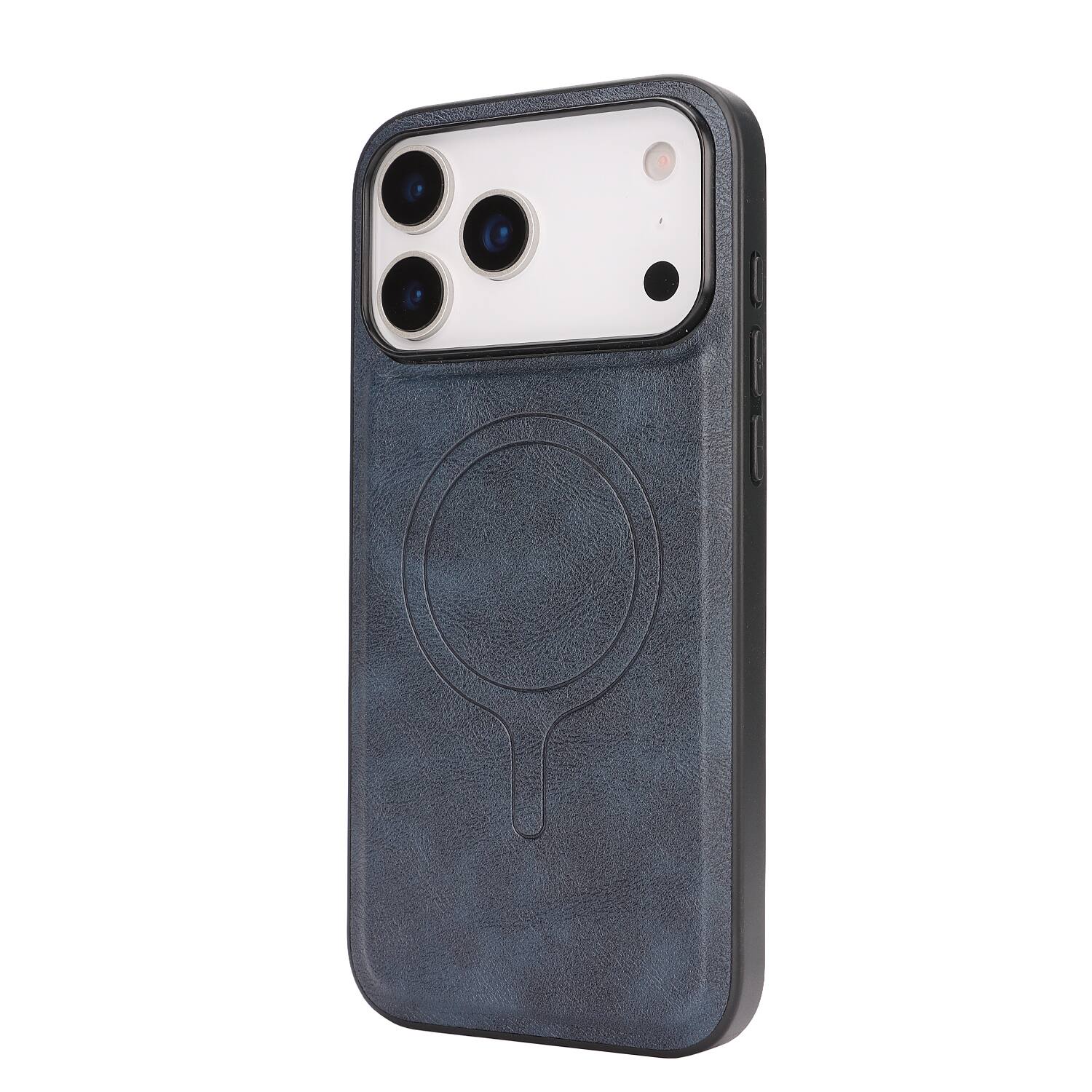Alt View 4. Dteck - 2-in-1 Magnetic Wallet Case for Apple iPhone 17 Pro Max, Shockproof PU Leather Cover with Detachable 7-Card Holder - Blue.