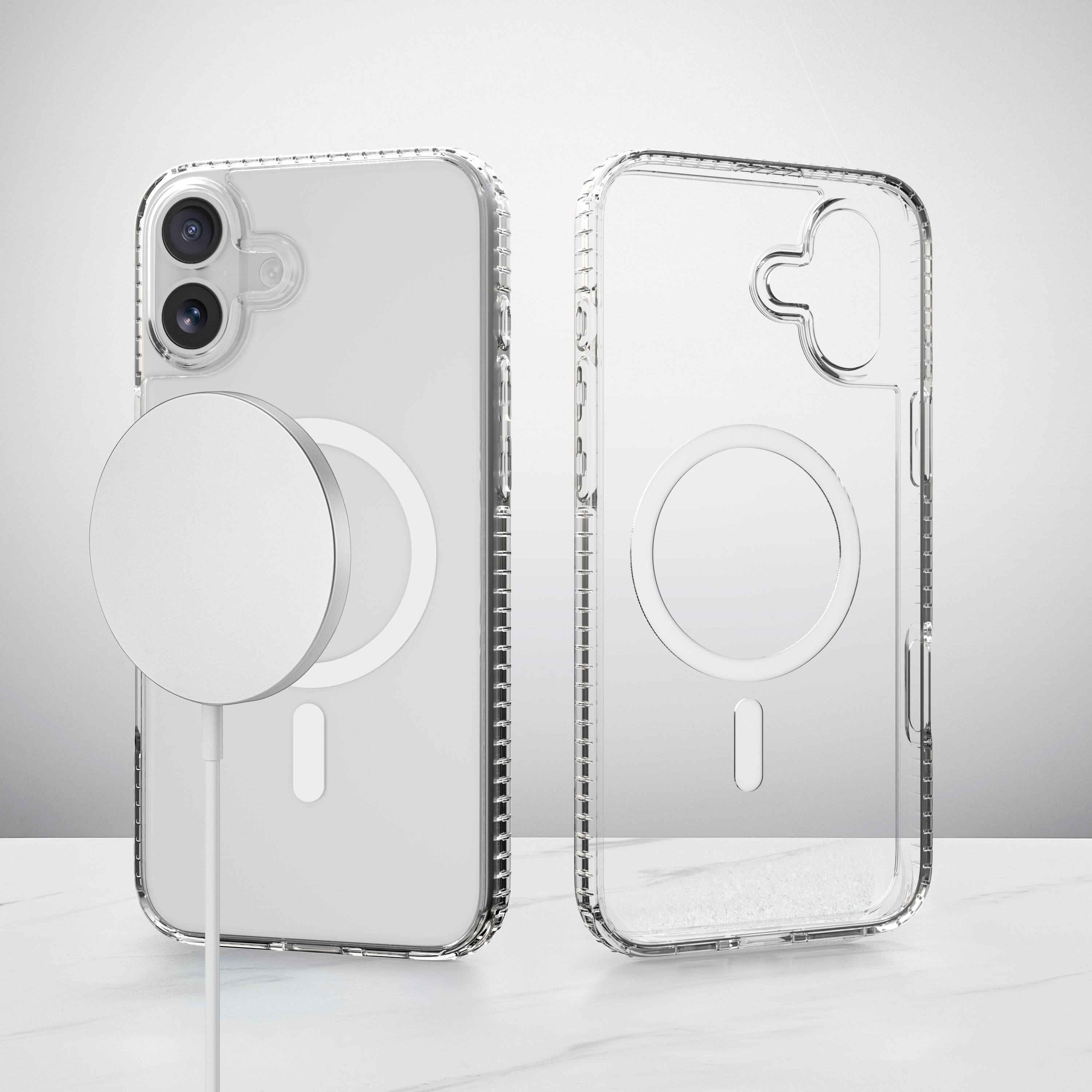 Alt View 12. Insignia™ - Hard-Shell Case with MagSafe for iPhone 16 - Clear.