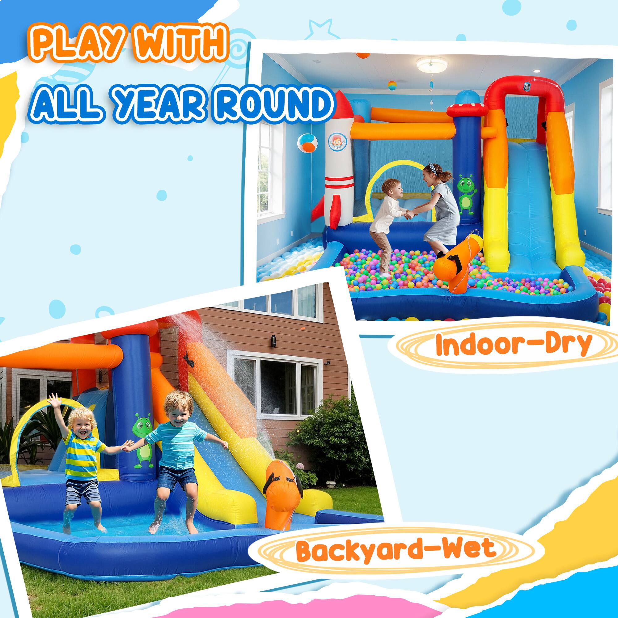 PLAY WITH  
ALL YEAR ROUND  

Indoor-Dry  

Backyard-Wet