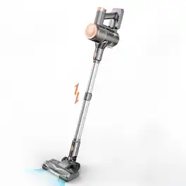 INSE - N8 Cordless Vacuum Cleaner, Lightweight Stick Vacuum with Powerful Suction, 2200mAh Battery, 40 Mins Runtime - GOLDEN