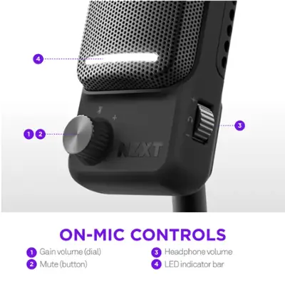 NZXT CAPSULE マイク ブラック NZXT | Capsule Elite | USB Gaming Microphone