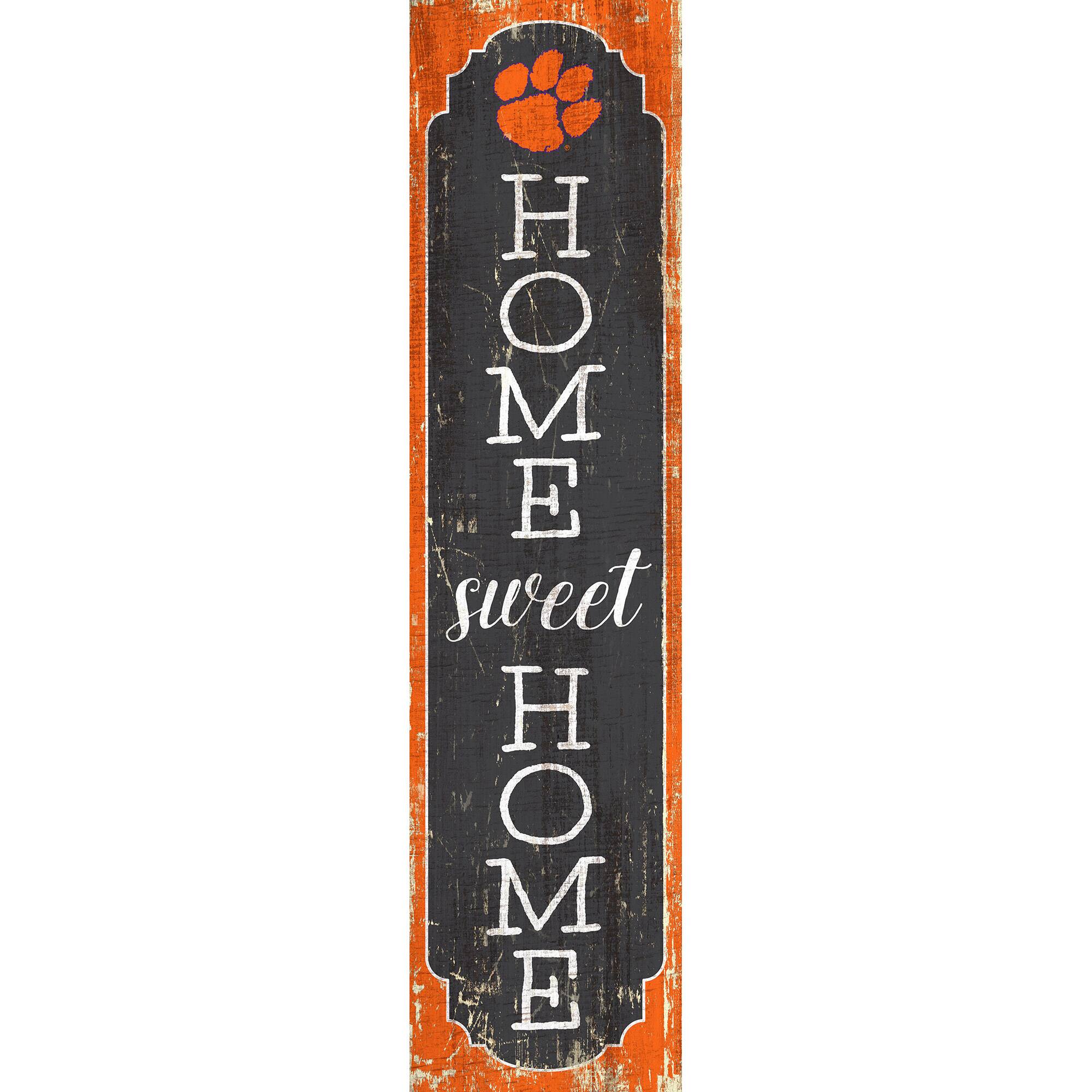 Clemson Tigers 24" Home Sweet Home Leaner Sign