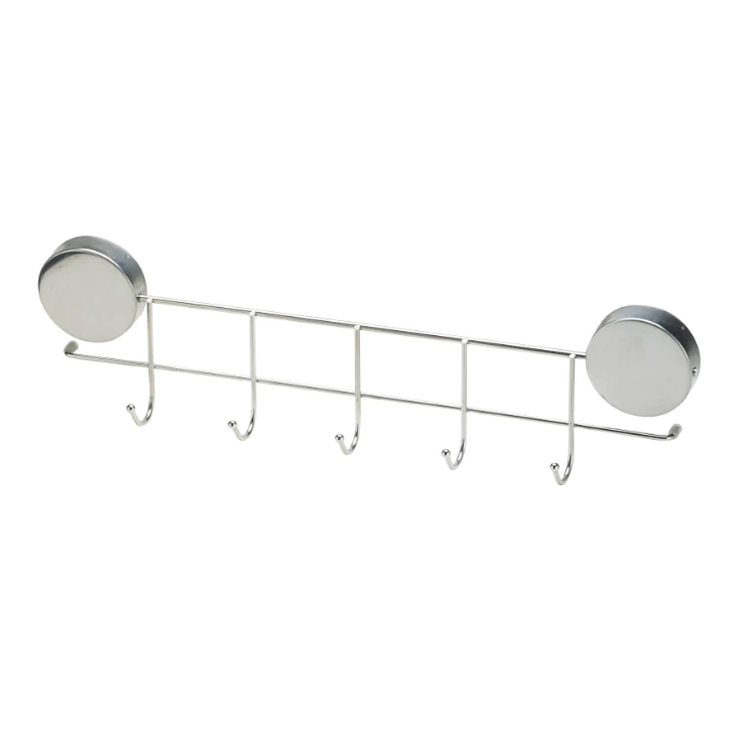 Alt View 1. Better Houseware - Better Houseware 2408 Stainless Steel Magnetic 5-hook Utensil Rack - silver.