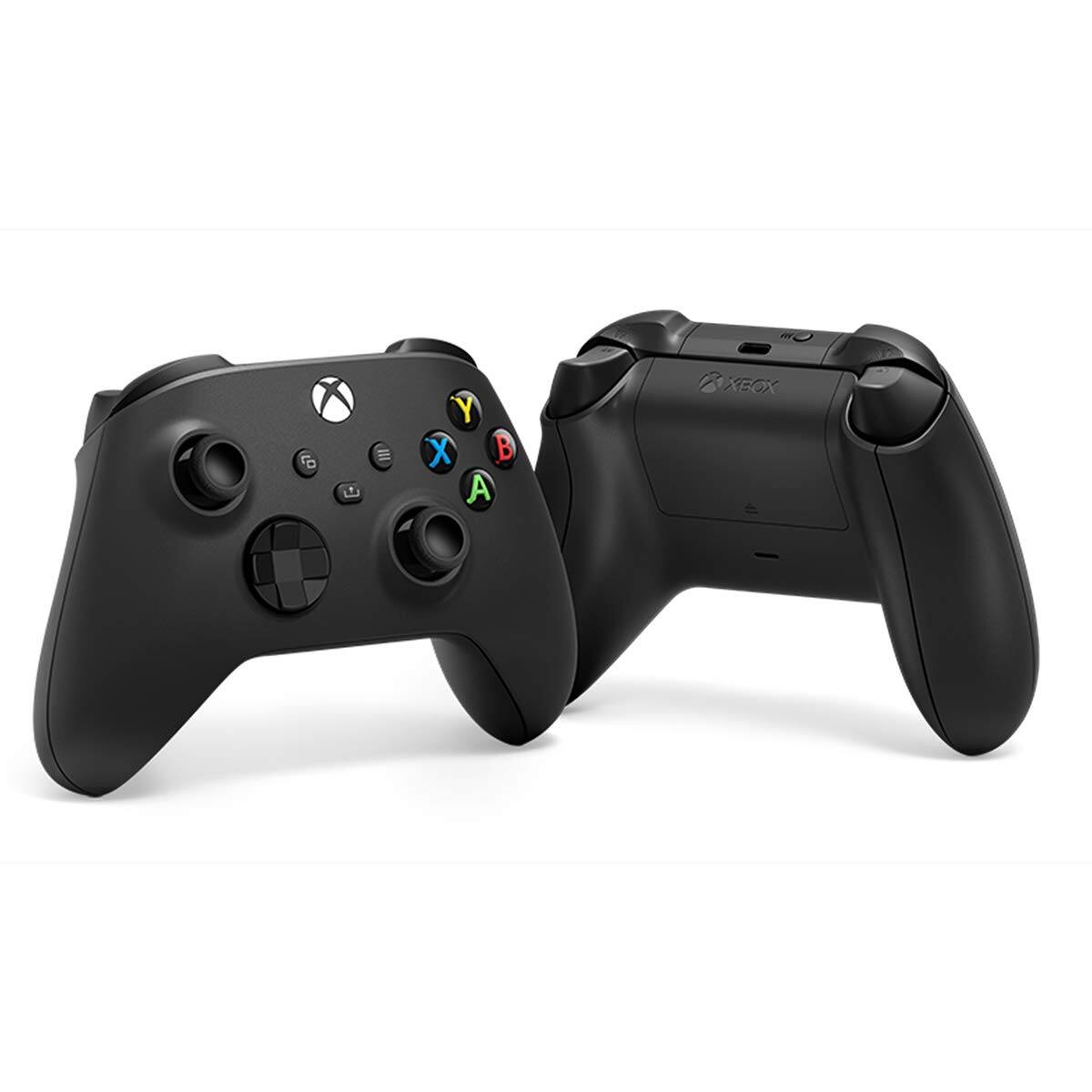 Left. Microsoft - Xbox Wireless Controller for Series X, Series S, Windows with MightySkins Custom Skin Code - Carbon Black - Carbon Black.