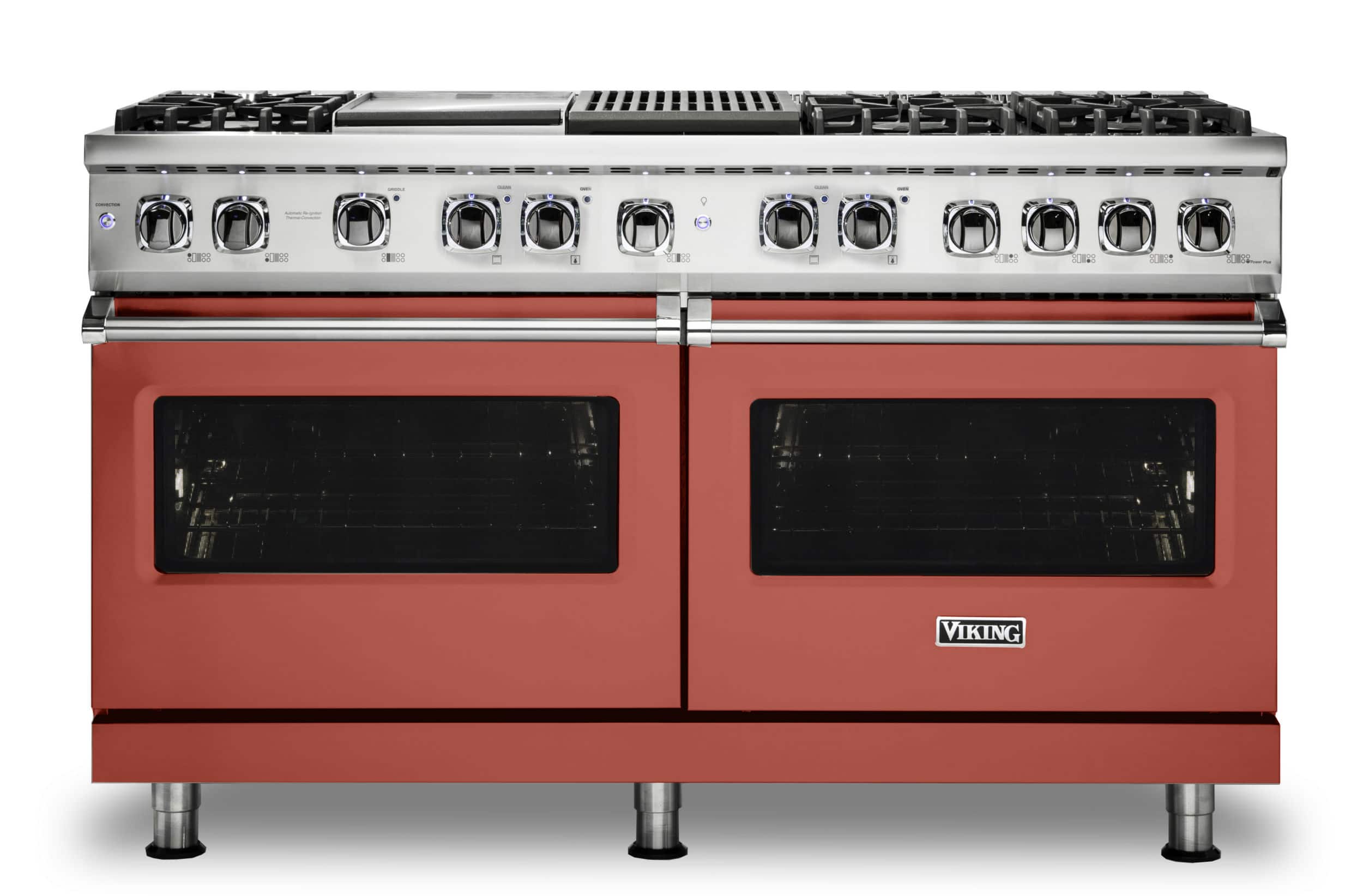 Viking - 5-Series Dual Fuel Self-Clean 60"W Sealed Burner Range - Spiced Cider
