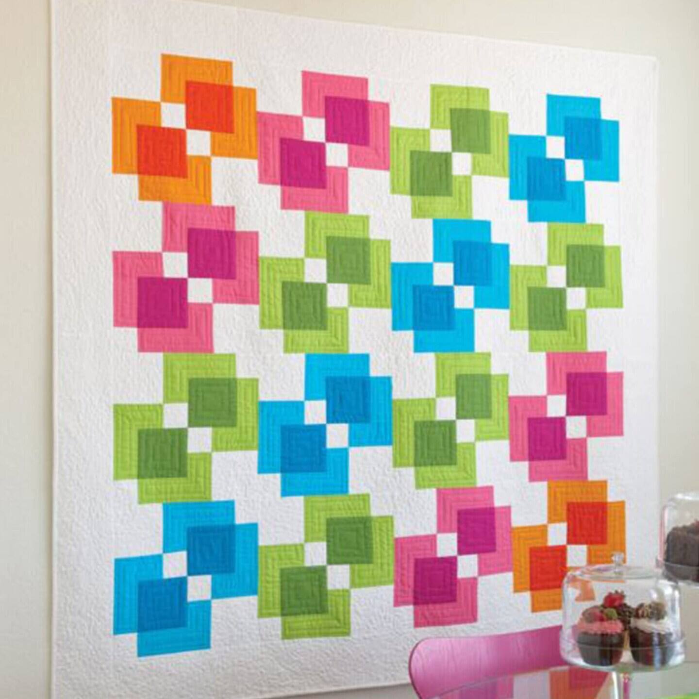 Alt View 2. AccuQuilt - GO! Square-5" (4 1/2" Finished) Fabric Cutting Die for Quilting, Sewing, and Crafting DIY Projects - Orange.