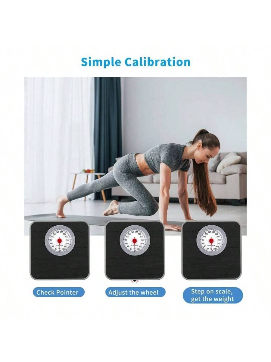 Simple Calibration

Check Pointer

Adjust the wheel

Step on scale, get the weight