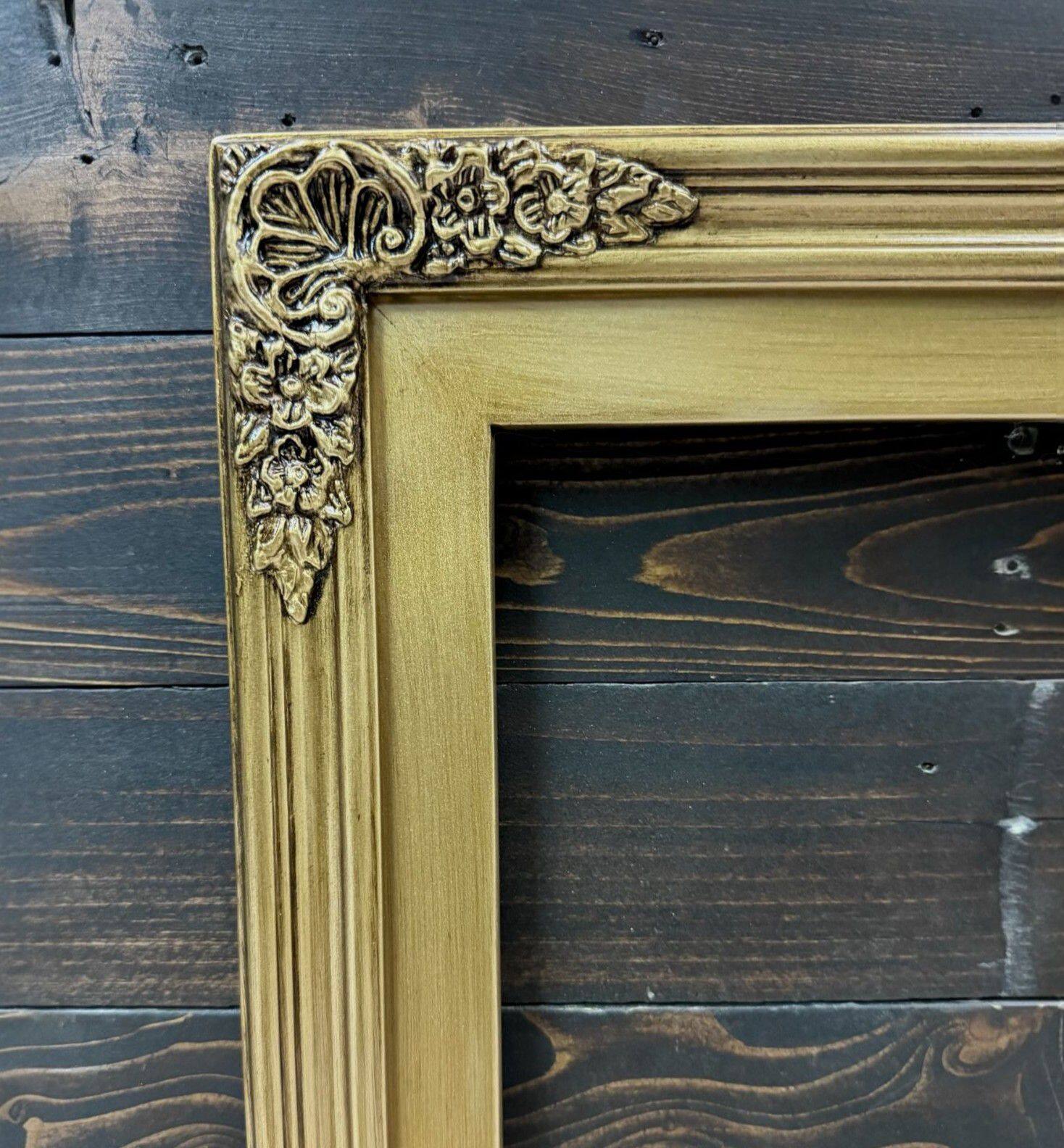 Back. LAREDO FRAME FACTORY - 65 inch Handmade Ornate wood For TCL A300W NXTVISION Tv - ANTIQUE GOLD.
