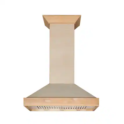 Front. ZLINE - Designer Wood 30" Externally Vented Range Hood - Multicolor.