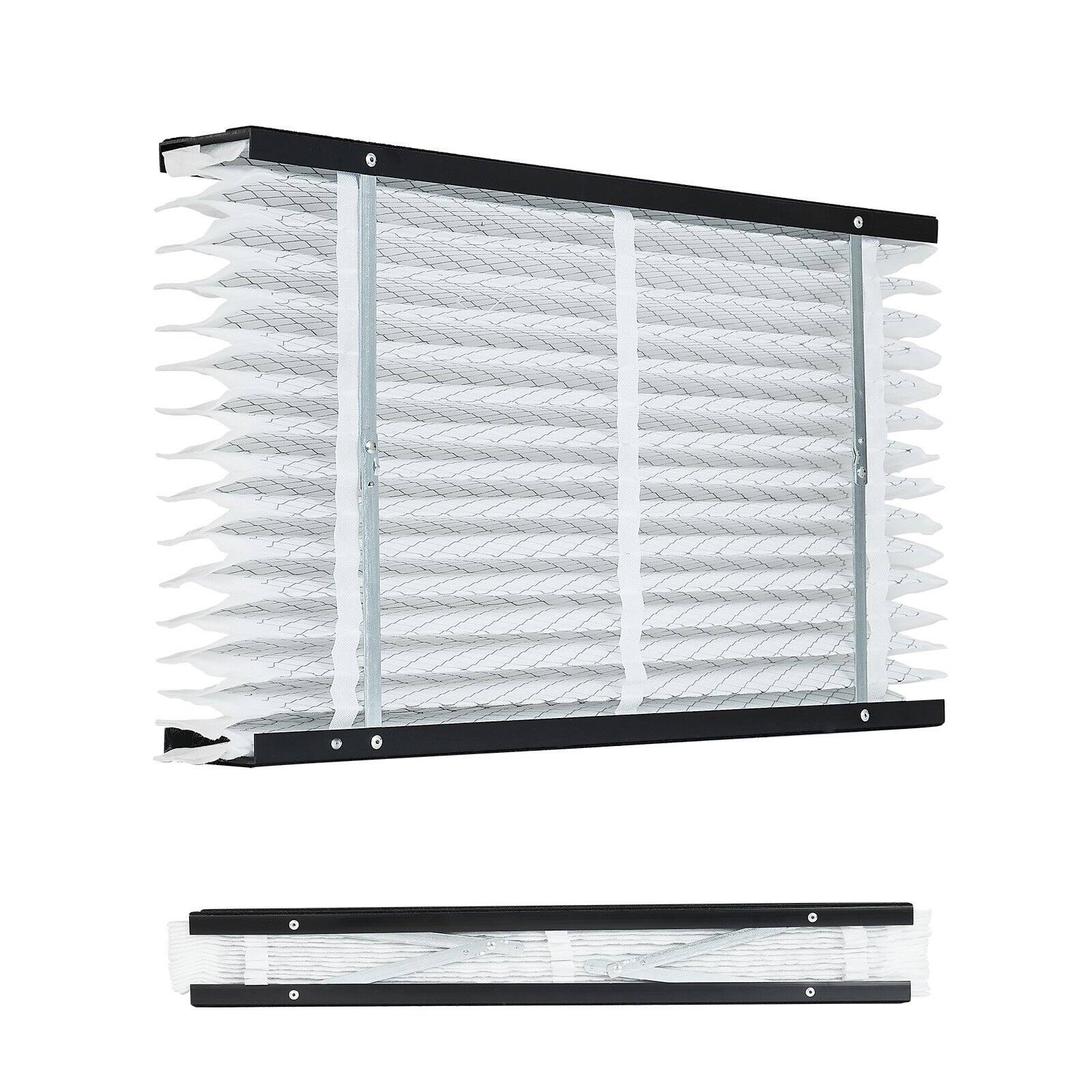 Alt View 8. Glintex - Air Filter, 16x28x4 Furnace Filter MERV 13, Electrostatic Pleated HVAC AC Filter 2-Pack, Captures Dust Smog Dander.