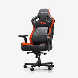 AndaSeat - NRG Kaiser 4 Edition Ergonomic Gaming Chair with Nappa Leather, Lumbar Support, Magnetic Headrest & 6D Armrest - NRG Orange