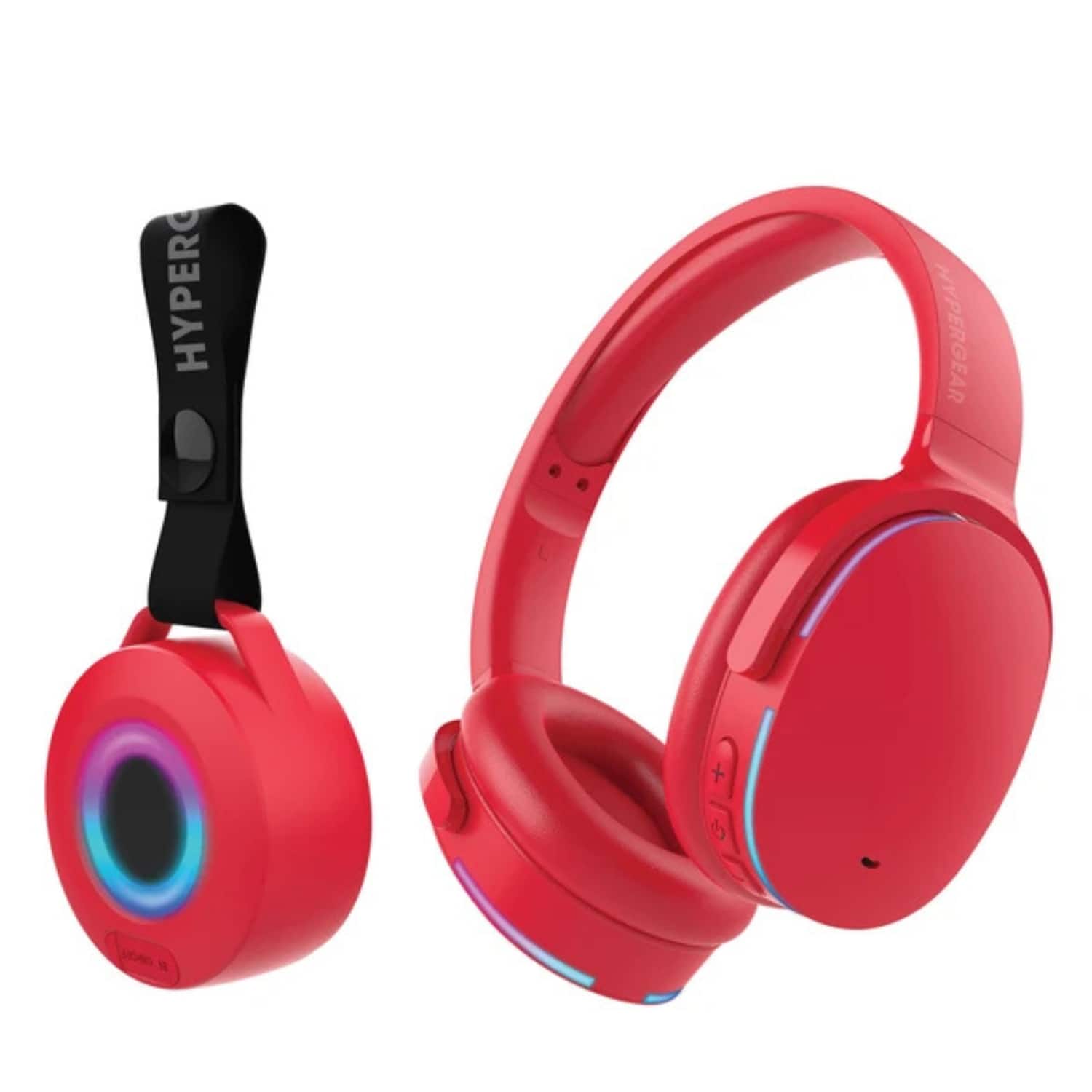 Stock Preferred - Audio Essentials Bluetooth Headphones & Speaker Duo - Red