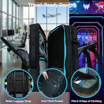backpack fit for 15.6 gaming laptop MATEIN 18 inch with Thick Padded Laptop Compartment travel essentials NUBILY Laptop Backpack 17 Inch