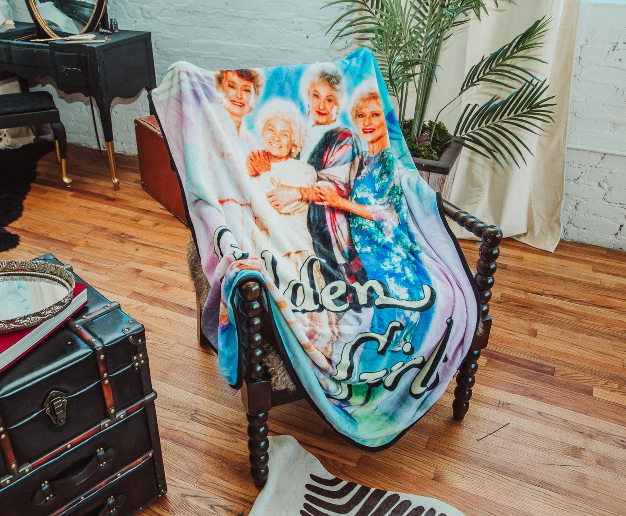 Alt View 4. Silver Buffalo - The Golden Girls Raschel Fleece Throw Fleece Blanket | 45 x 60 Inches - Blue.