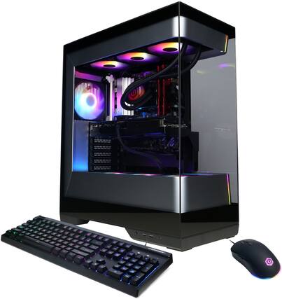 Front. CyberPowerPC - Gaming Desktop - AMD Ryzen 7 9800X3D - NVIDIA GeForce RTX 5070 12GB - 32GB DDR5 - 2TB PCIe 4.0 SSD Storage - Black.