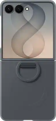 Samsung - Galaxy Z Flip8 Silicone Ring Magnet Case - Graphite