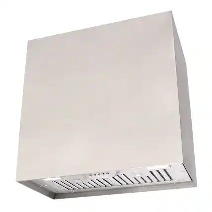 Front. Akicon - Akicon 30 inch Ducted 600-CFM Brushed Stainless Steel Wall-Mounted Range Hood with Charcoal Filter - Stainless steel.