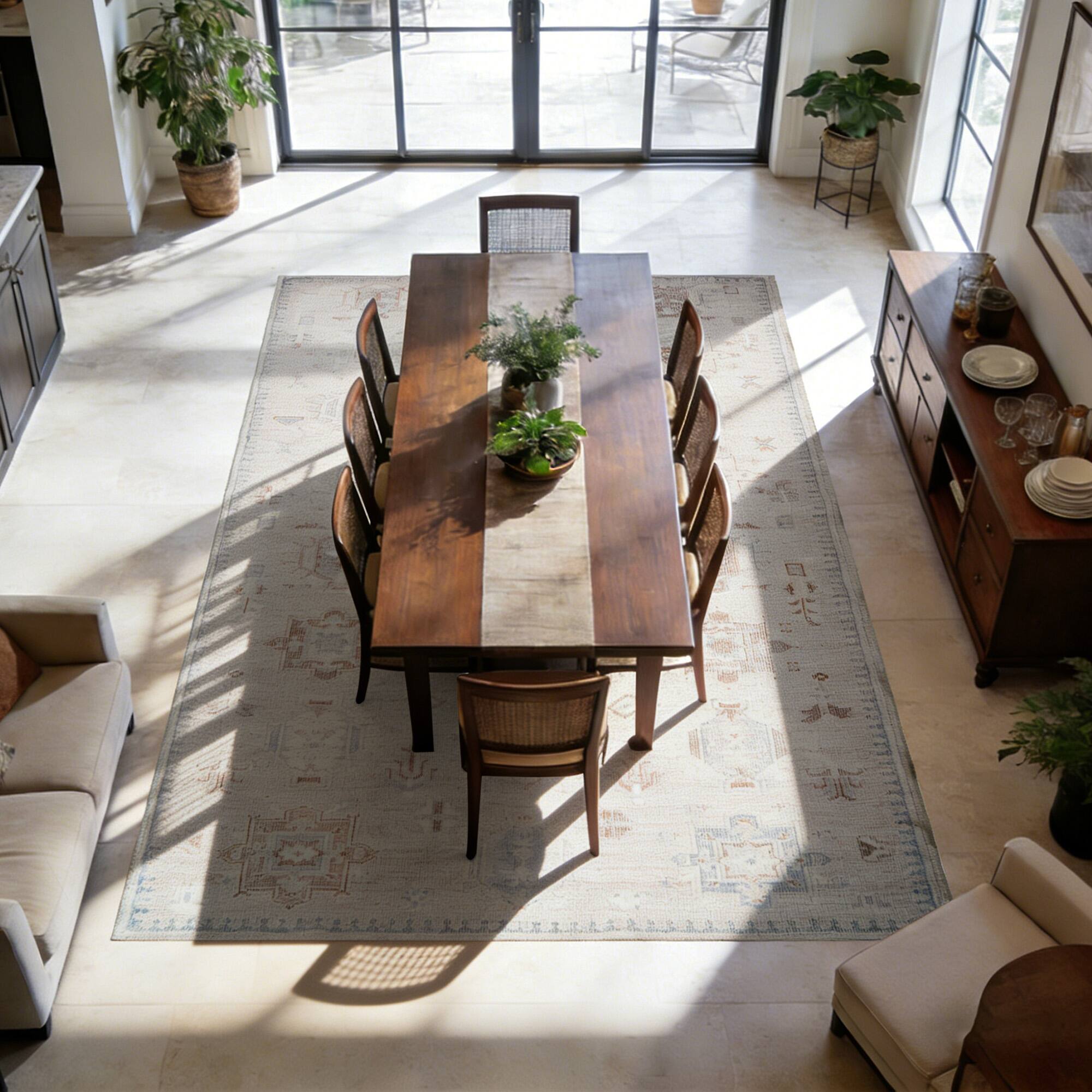 Left. RYHNUYNE - 9x12 Area Rug, Washable Area Rug Non Slip Rugs for Living Room, Soft and Cozy Carpet for Bedroom Dining Room Home - gray.